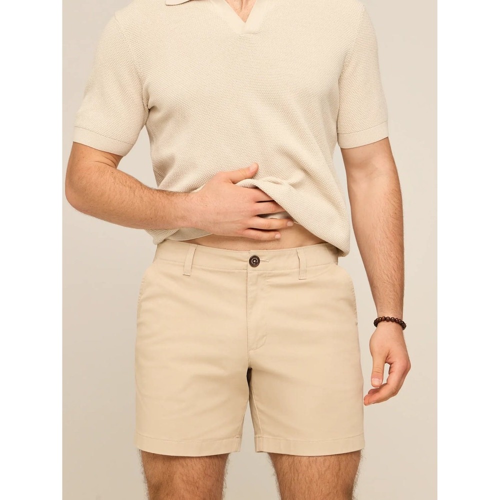 NEW‎ Chubbies The Khakinators Flat Front Chino Shorts Khaki Stretch Twill 7" 35